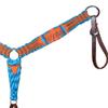 HILASON Western Wool Breast Collar Tack Turquoise & Brown | Horse Leather for Horses view 3