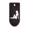 NDZ Performance Magazine Base Plate with Finger Extension for Sig P365 .380 ACP  Trucker Mudflap Girl  Black  Anodized Aluminum  Made in USA view 1