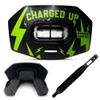 DAMAGE CONTROL Youth Football Mouth Guard Breathable No Boil Mouthpiece, Protects Lips & Teeth, Works with Braces, Includes Helmet Strap Sports Gear & Accessories (Charged Up) view 1