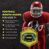 DAMAGE CONTROL Youth Football Mouth Guard Breathable No Boil Mouthpiece, Protects Lips & Teeth, Works with Braces, Includes Helmet Strap Sports Gear & Accessories (Charged Up) view 2