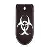 NDZ Performance Magazine Base Plate with Finger Extension for Sig P365 .380 ACP  Biohazard  Black  Anodized Aluminum  Made in USA view 1