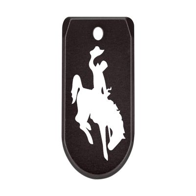 NDZ Performance Magazine Base Plate with Finger Extension for Sig P365 .380 ACP  Bucking Bronco 1  Black  Anodized Aluminum  Made in USA
