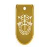 NDZ Performance Magazine Base Plate with Finger Extension for Sig P365 .380 ACP  US Army Special Forces Emblem  Gold  Anodized Aluminum  Made in USA view 1