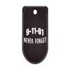 NDZ Performance Magazine Base Plate with Finger Extension for Sig P365 .380 ACP  9/11 Never Forget Text Arch  Black  Anodized Aluminum  Made in USA view 1