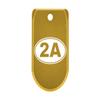 NDZ Performance Magazine Base Plate with Finger Extension for Sig P365 .380 ACP  2A Second Amendment Emblem  Gold  Anodized Aluminum  Made in USA view 1
