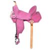 HILASON Pink 16 in Western Horse Flex Tree Barrel Trail Leather Saddle | for Horses view 1
