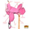 HILASON Pink 16 in Western Horse Flex Tree Barrel Trail Leather Saddle | for Horses view 4