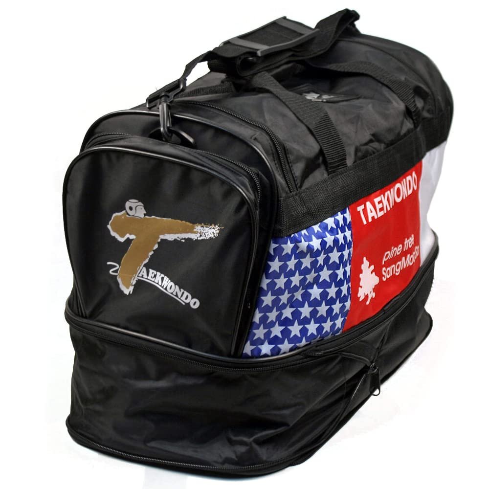Martial Arts Taekwondo MMA Sparring gear Equipment Bag (American Flag Design Expandable Bag)