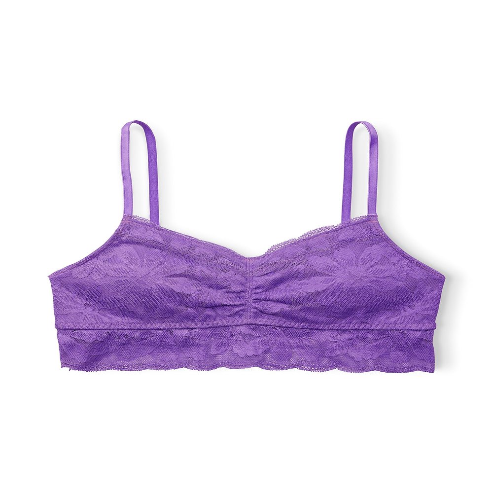 Happy Nation Lace Longline Bralette, Amethyst Orchid, Small