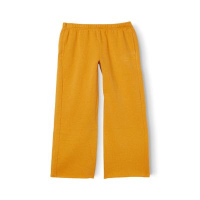 Happy Nation Wide Leg Sweatpants, Marigold, Small