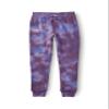 Happy Nation Jogger Fleece Sweatpants, Pure Purple Tie Dye, Large view 1