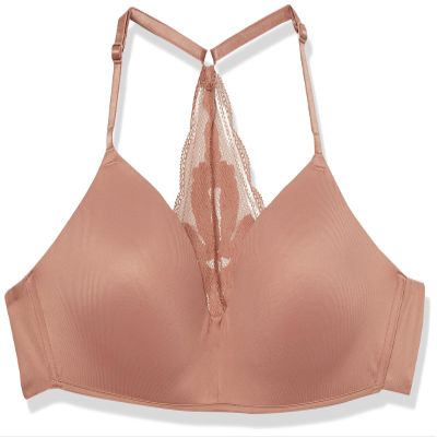 Happy Nation Wireless Lightly Lined Racerback Bra, Soft Brown, Large