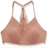 Happy Nation Wireless Lightly Lined Racerback Bra, Soft Brown, Large view 1