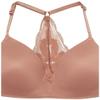 Happy Nation Wireless Lightly Lined Racerback Bra, Soft Brown, Large view 3