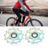Aatraay 2Pcs Bike Derailleur Pulley Aluminium Alloy Rear Bearing Roller Wheel Component for Road Bike 13T view 4