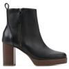 WHITE MOUNTAIN Women's Shoes Manito Stacked Heel Platform Bootie, Black/Smooth, 8.5 M view 3