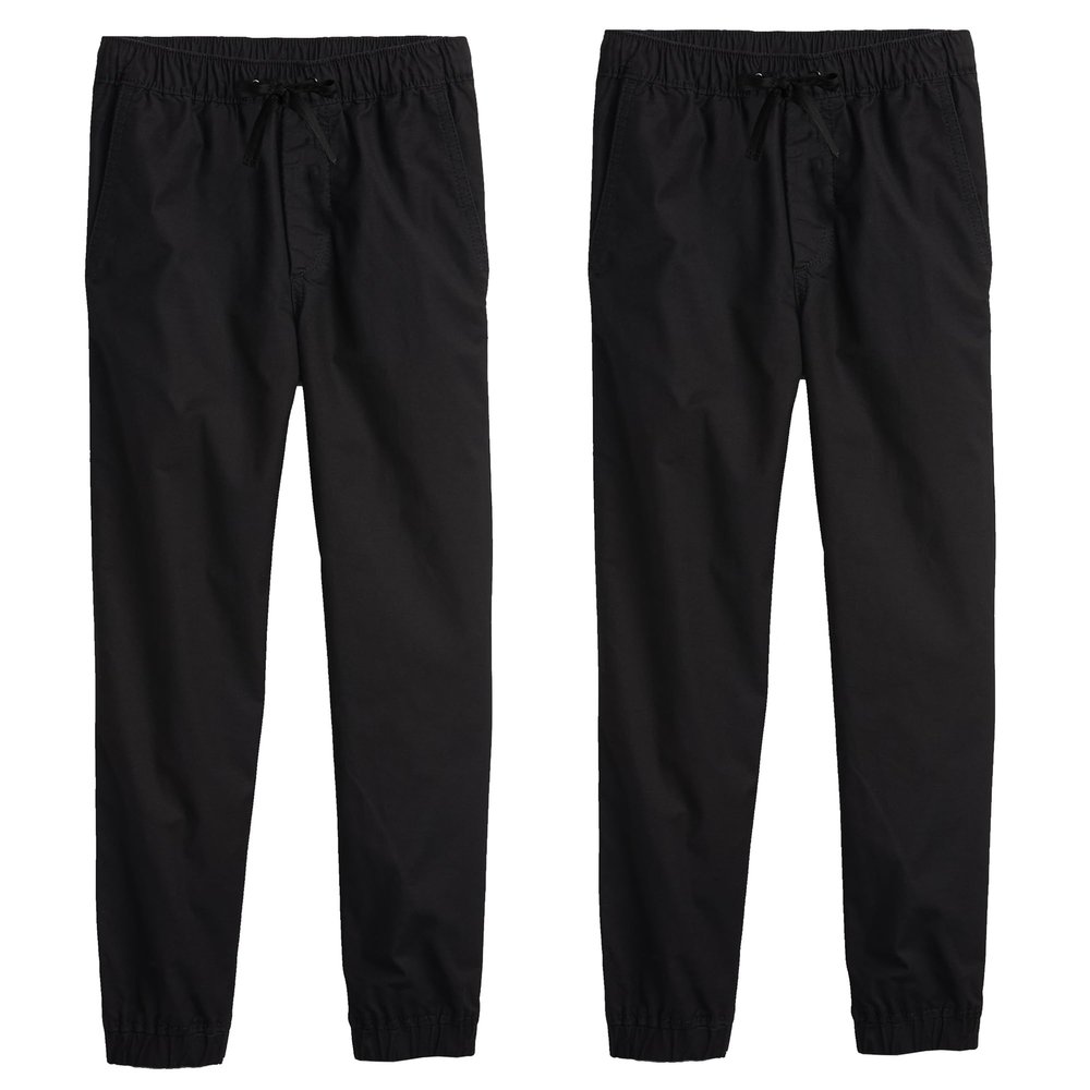 2-Pack Boy's Slim Fitting Cotton Stretch Classic Twill Joggers