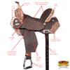 HILASON Western Horse Flex Tree Barrel Trail in American Leather Saddle Brown | for Horses view 4