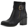WHITE MOUNTAIN Women's Shoes Dessert Block Heel Bootie, Black/Smooth, 9.5 M view 1