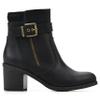WHITE MOUNTAIN Women's Shoes Dessert Block Heel Bootie, Black/Smooth, 9.5 M view 3