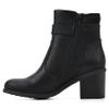 WHITE MOUNTAIN Women's Shoes Dessert Block Heel Bootie, Black/Smooth, 9.5 M view 4