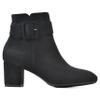 WHITE MOUNTAIN Women's Shoes Freckly Block Heel Bootie, Black/Fabric, 10 M view 3