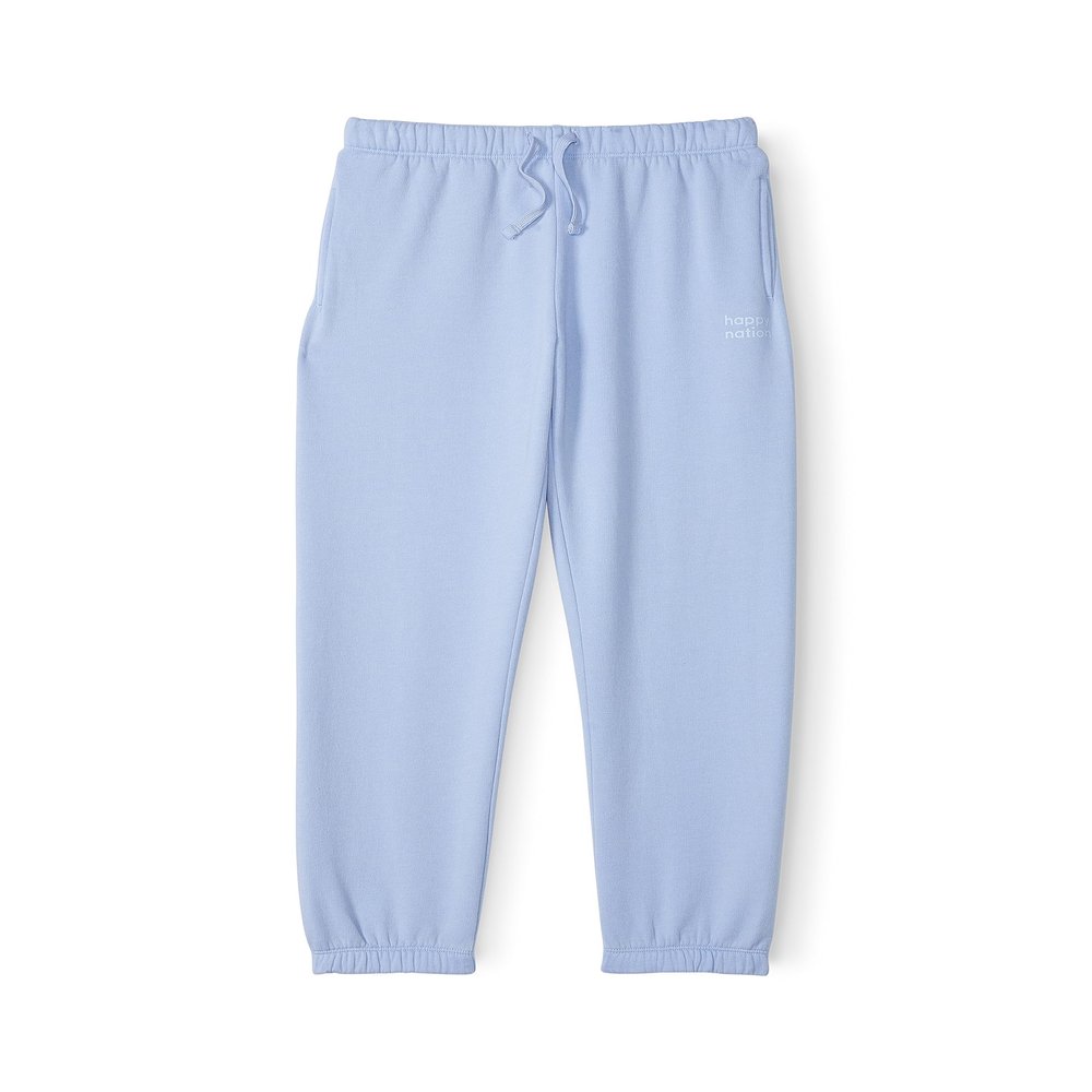 Happy Nation Relaxed Fleece Sweatpants, Lavender Ice, Small