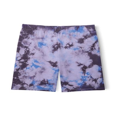 Happy Nation Cotton Biker Shorts, Pure Purple Tie Dye, Small