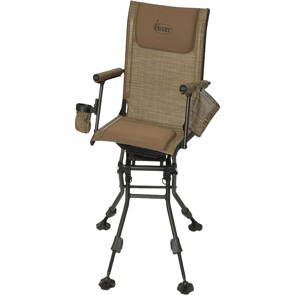Avery Folding Swivel Chair Marsh Brown