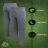 RBX Boys Sweatpants - 2 Pack Performance Tricot Boys Joggers with Elastic Waist & Pockets - Soft Stretch Kids Athletic Pants, Size 10-12, Black/Grey view 4