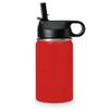 LaserGram Personalized Water Bottle, Tennis Rackets, Stainless Steel Double Wall Vacuum Insulated with Flip Top Straw, Custom Engraved Gift (12oz / 335ml Red) view 2