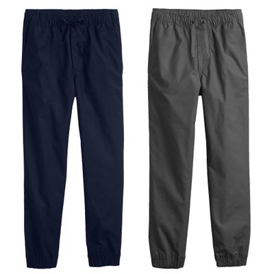 2-Pack Boy's Slim Fitting Cotton Stretch Classic Twill Joggers
