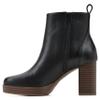 WHITE MOUNTAIN Women's Shoes Manito Stacked Heel Platform Bootie, Black/Smooth, 9.5 M view 4
