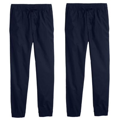 2-Pack Boy's Slim Fitting Cotton Stretch Classic Twill Joggers