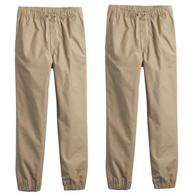 2-Pack Boy's Slim Fitting Cotton Stretch Classic Twill Joggers