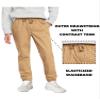 2-Pack Boy's Slim Fitting Cotton Stretch Classic Twill Joggers view 2