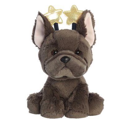 Aurora Festive Holiday Holiday Cheer Jody French Bulldog Stuffed Animal - Seasonal Cheer - Heartwarming Gifts - Black 11 Inches
