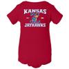 CornBorn Kansas Jayhawks Onesie - Rock Chalk Jayhawks - Red - 12M view 1