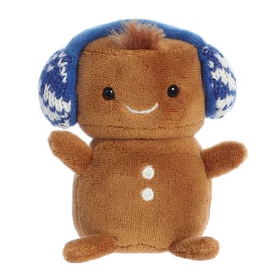 Aurora Festive Holiday Land of Lils Lil' Gingie Stuffed Animal - Seasonal Cheer - Heartwarming Gifts - Brown 5 Inches