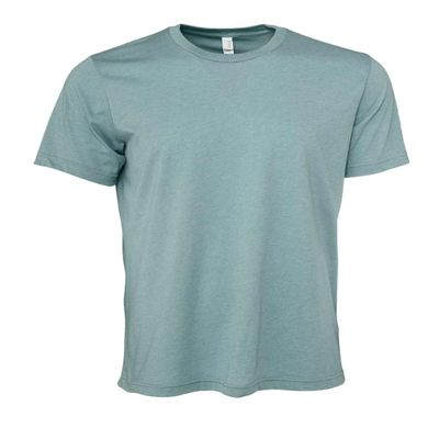 Bella Canvas Mens CVC Jersey Tee, S, Heather Blue Lagoon
