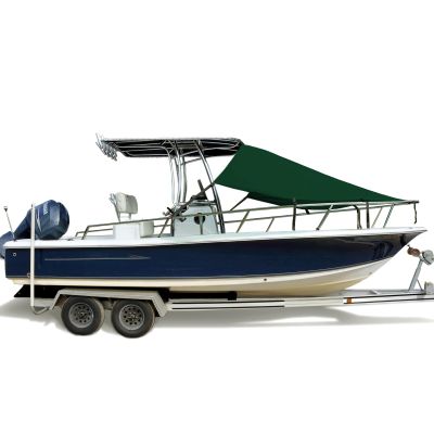 SavvyCraft T-Top Bow Shade, UV Protection T-Top Shade Extension 600D Marine Grade Polyester T-Top Boat Bow Area Sun Shade, 6'L x 90" W Green