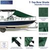 SavvyCraft T-Top Bow Shade, UV Protection T-Top Shade Extension 600D Marine Grade Polyester T-Top Boat Bow Area Sun Shade, 6'L x 90" W Green view 2