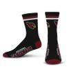 FBF - Official NFL 2 Stripe Adult Team Logo & Colors Crew Dress Socks Footwear for Men and Women Game Day Apparel - Arizona Cardinals Large 10-13 view 1