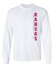 CornBorn Kansas Shirt - Long Sleeve Vertical University of Kansas - White - 3X view 1