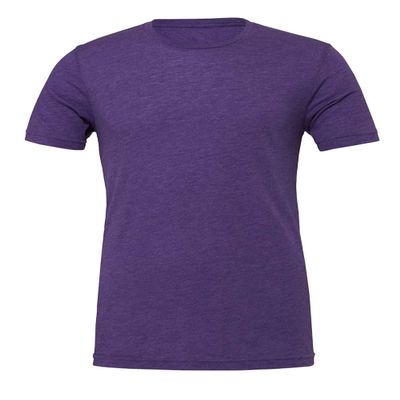 Bella Canvas Mens CVC Jersey Tee, M, Heather Team Purple