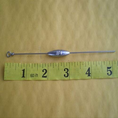 10 PCS. STRAIGHT DOWN BOTTOM BOUNCER SINKER, 1/4 OZ. W/S. STEEL WIRE .041 X 5" for Toothy Critters, Rigging Baits and Lures for Saltwater & Freshwater.