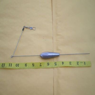 10 PCS. BOTTOM BOUNCER SINKER 4 OZ. W/STAINLESS S. WIRE .045X10" LEG X 4"ARM for Toothy Critters, Rigging Baits and Lures for Saltwater & Freshwater.