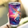 Hyturtle Personalized Gifts Unicorn Lover - Unicorn With Floral Printed Custom Name Stainless Steel Tumbler 20 oz With Lid - Idea Cute Animals Lover Gifts For Women, Girl, Kids On Birthday, Christmas view 3