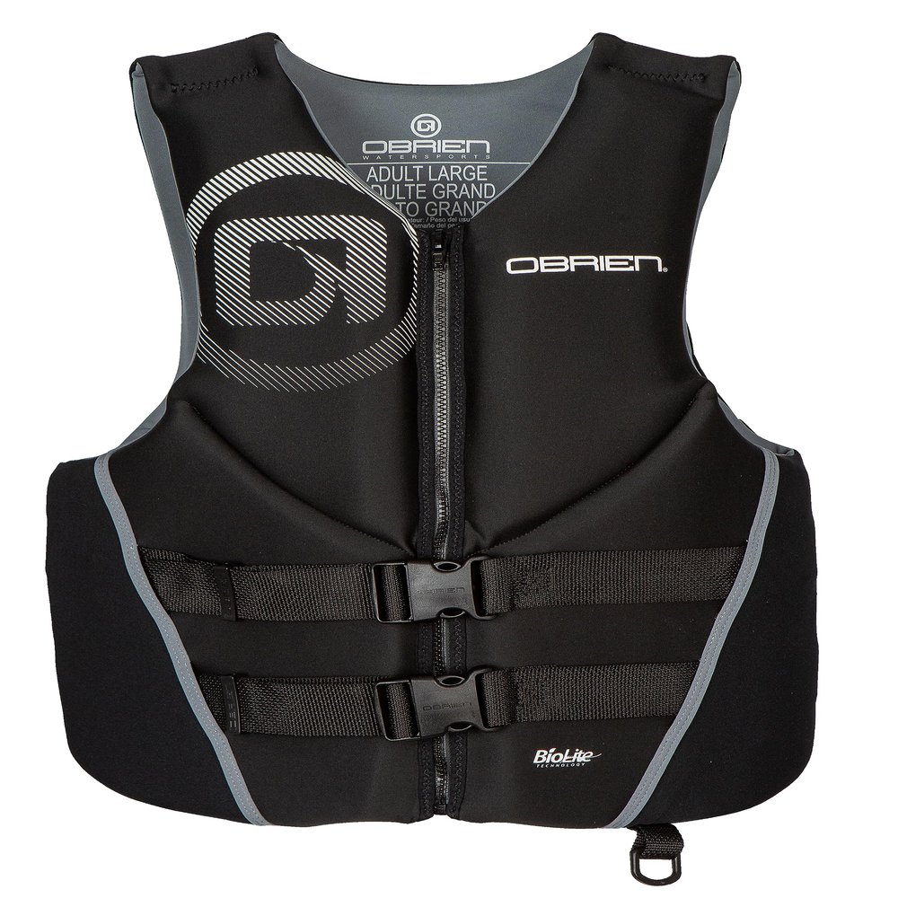 O'Brien Men's Traditional Neoprene USCGA Life Jacket, Black, Small
