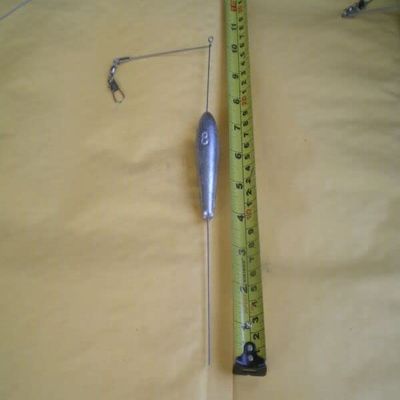 8 PCS. BOTTOM BOUNCER SINKER 8 OZ. W/STAINLESS S. WIRE 045 X 10" LEG X 4" ARM for Toothy Critters, Rigging Baits and Lures for Saltwater & Freshwater.